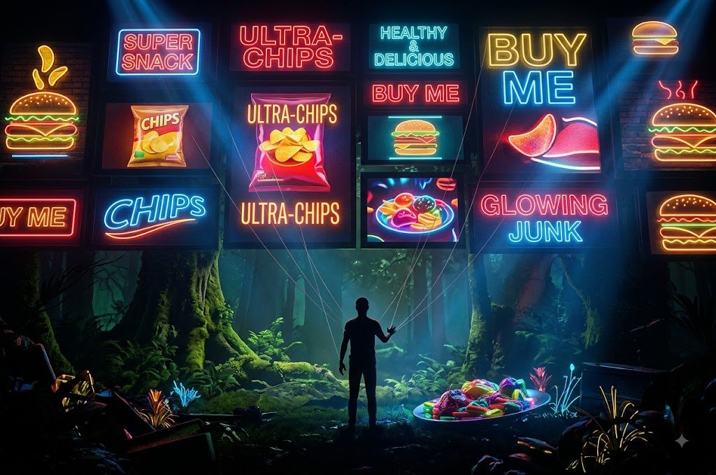 The Illusion of Choice: How Food Advertisements Wage Emotional War on Human Biology.