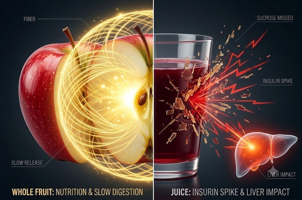 Chew Your Food, Don't Drink It: Why Whole Raw Fruits Beat Juicing Every Time.