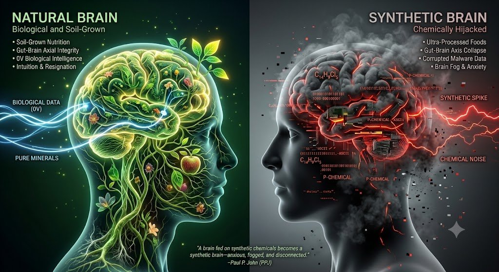 Natural Brain vs. Synthetic Brain: How Chemical Foods Hijack Human Neural Intelligence.