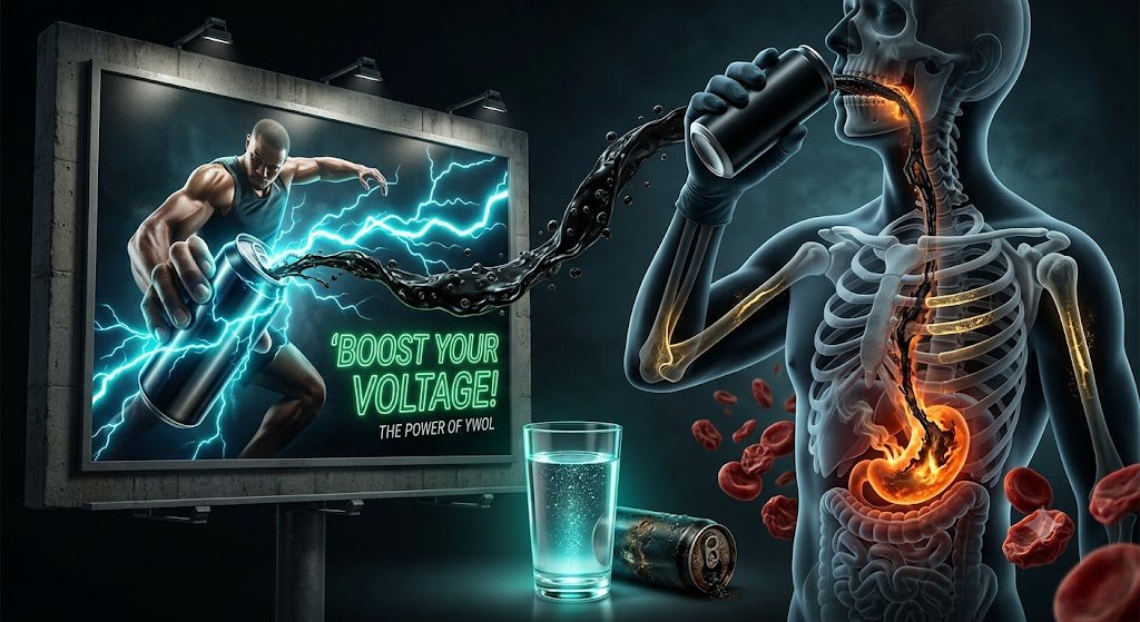 The Energy Drink Illusion: Trading Natural Biological Voltage for Synthetic Toxicity.
